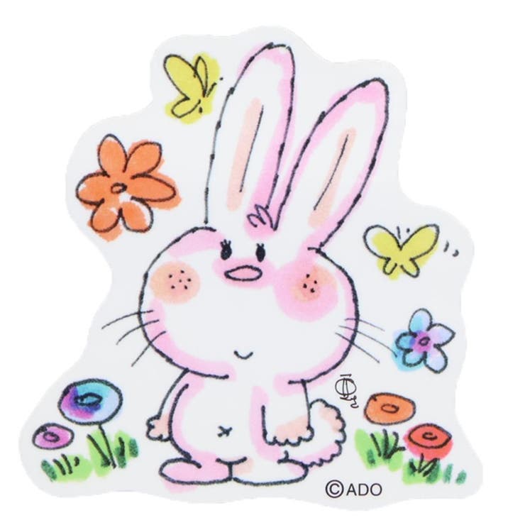 cinemacollection 水森亜土 ダイカットシール ミニデコステッカー ウサギ カミオジャパン 耐水耐光 キャラクター グッズ 文房具