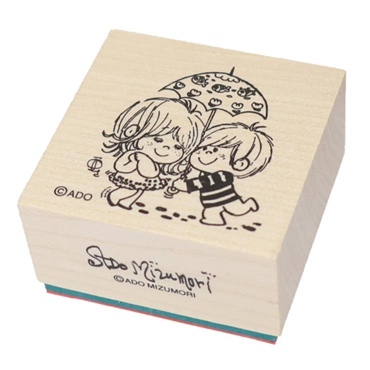 cinemacollection 水森亜土 はんこ 木製スタンプ カサ カミオジャパン 手帳デコ デコレーション キャラクター グッズ 文房具