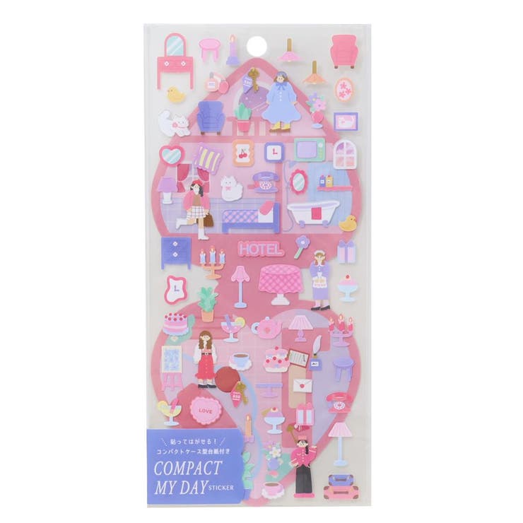cinemacollection シールシート コンパクトマイデイステッカー ホテル クーリア デコレーション かわいい グッズ 文房具