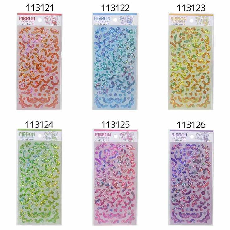 cinemacollection シールシート リボンシャワーステッカー ホログラム クラックス DECOシール デコレーション かわいい グッズ 文房具