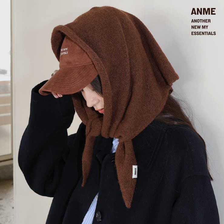 【10%OFFクーポン!11/27(木)1:59まで】andme ANME アンメ ニット ストール ヘッド スカーフ レディース メンズ 男女兼用 ノームコア...