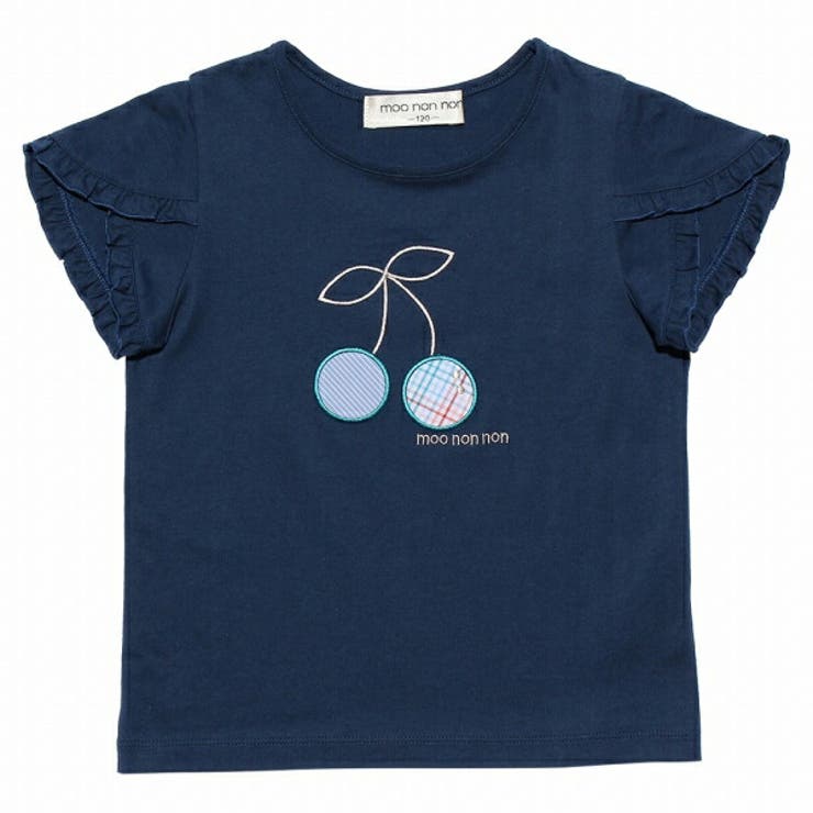moononnon 子供服 女の子 Tシャツ 半袖 普段着 通学着 綿100％チェック柄チェリー...