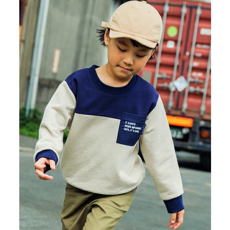 moononnon 子供服 男の子 トレーナー 秋冬 長袖 キッズ ジュニア スウェット 裏毛 カジュアル ロゴ刺繍 ポケット 小学校 通学 トップス ネイビー ベージュ 120cm 130cm 140cm 150cm 160cm 6歳 7歳 8歳 9歳