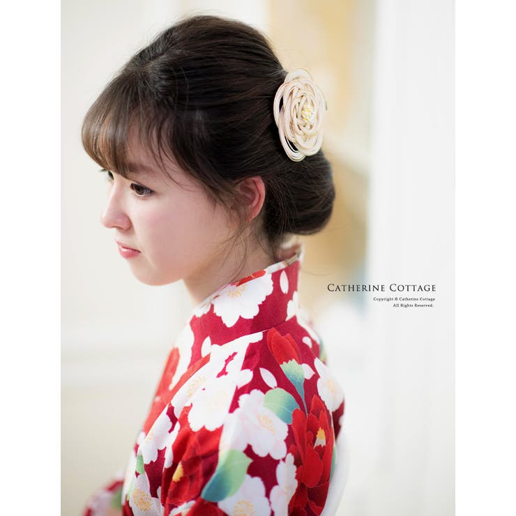 Catherine Cottage ヘアアクセサリー 和装 水引 ヘアクリップ 梅 水引髪飾り 梅結...