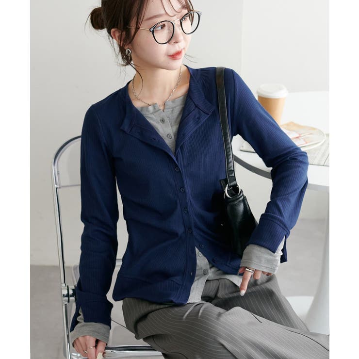 PAL GROUP OUTLET 【Discoat】レイヤード多釦プルオーバー トップスのサムネイル