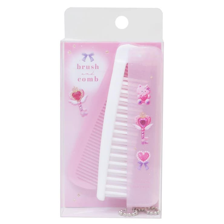 cinemacollection エクランウルー ヘアブラシ ストーン付き折りたたみブラシ＆コーム MAGICAL PINK カミオジャパン 折りたたみくし かわいい グッズ ヘアケア