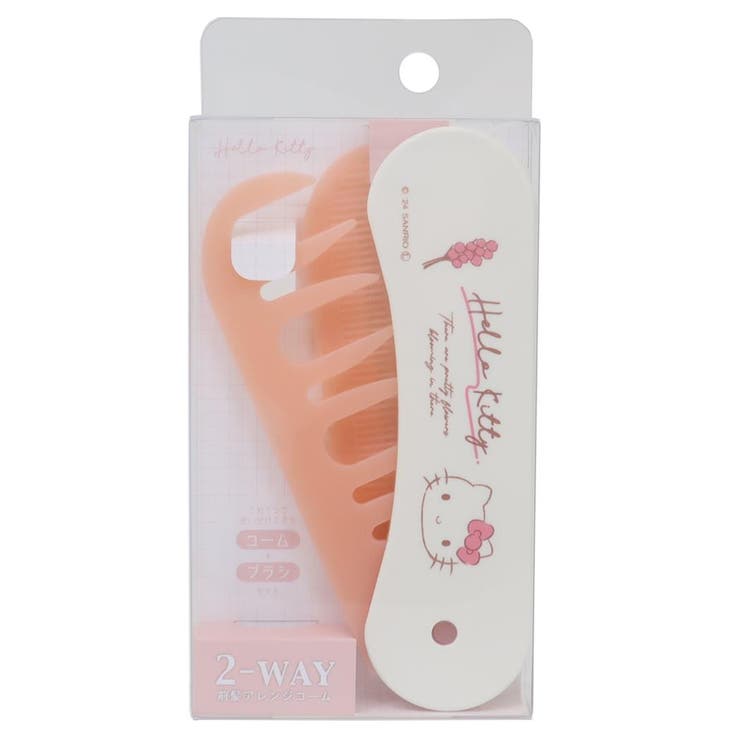 cinemacollection ハローキティ ヘアブラシ 2-way前髪アレンジコーム フラワーズ サンリオ ティーズファクトリー くし キャラクター グッズ ヘアケア