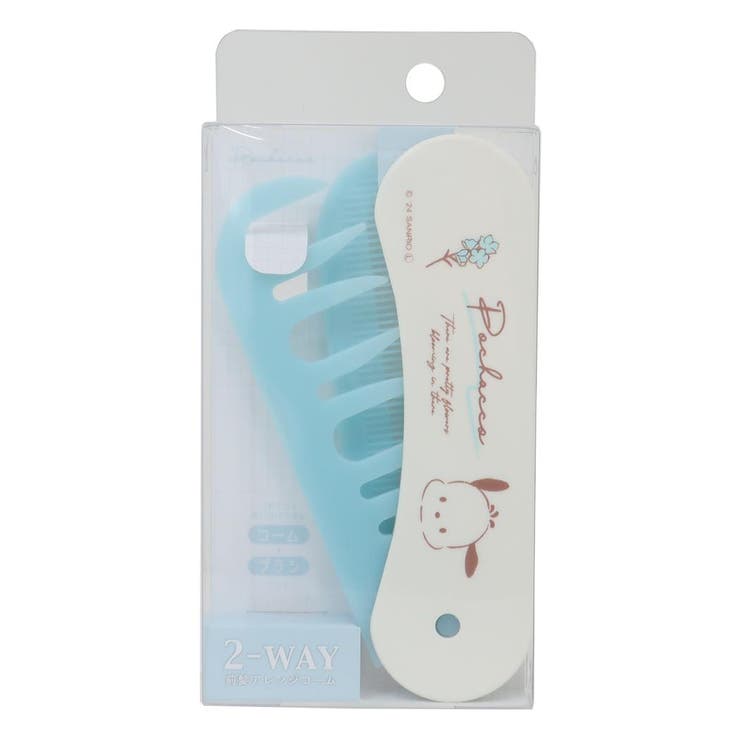 cinemacollection ポチャッコ ヘアブラシ 2-way前髪アレンジコーム フラワーズ サンリオ ティーズファクトリー くし キャラクター グッズ ヘアケア