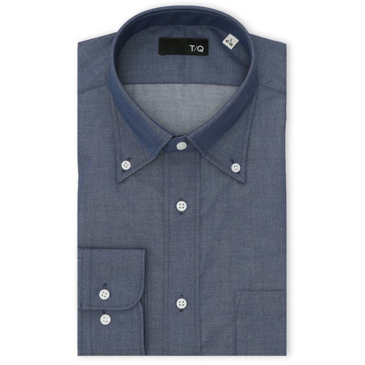 【ポイント2倍＆クーポン！3/11(水) 1:59まで】TAKA-Q MEN ノンアイロン NEWスタンダードフィット ボタンダウン長袖シャツ スーツ