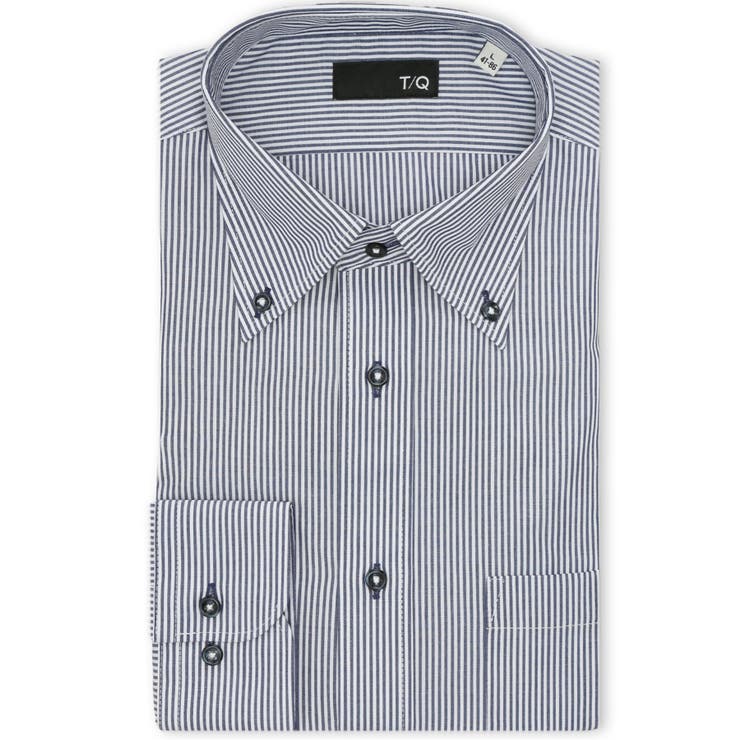 TAKA-Q MEN イージーアイロン NEWスタンダードフィット ボタンダウン長袖シャツ スーツ