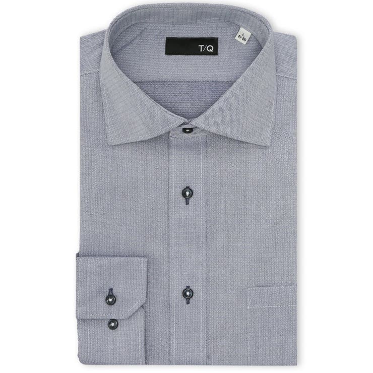 TAKA-Q MEN イージーアイロン NEWスタンダードフィット ワイドカラー長袖シャツ スーツ