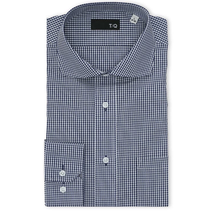 TAKA-Q MEN イージーアイロン NEWスタンダードフィット カッタウェイ長袖シャツ スーツ