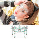 【マラソン期間中 5%OFFクーポン】Tika フェイスアート大小クリアビジューボディジュエルシール コスプレ小物 ハロウィンコスプレ ボディシール ゆんころ Tika ティカ コスチューム