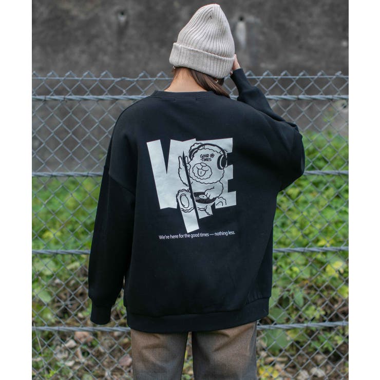 【10％OFFクーポン！11/27(木)1:59まで】GORGE 《バックくま刺繍×メッセージロゴ》レディース　裏起毛..