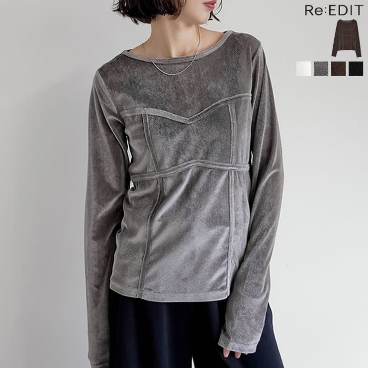 Re:EDIT シアーベロアビスチェドッキングトップス トップス shoplistselect-10402172 SHOPLIST パッケージ画像