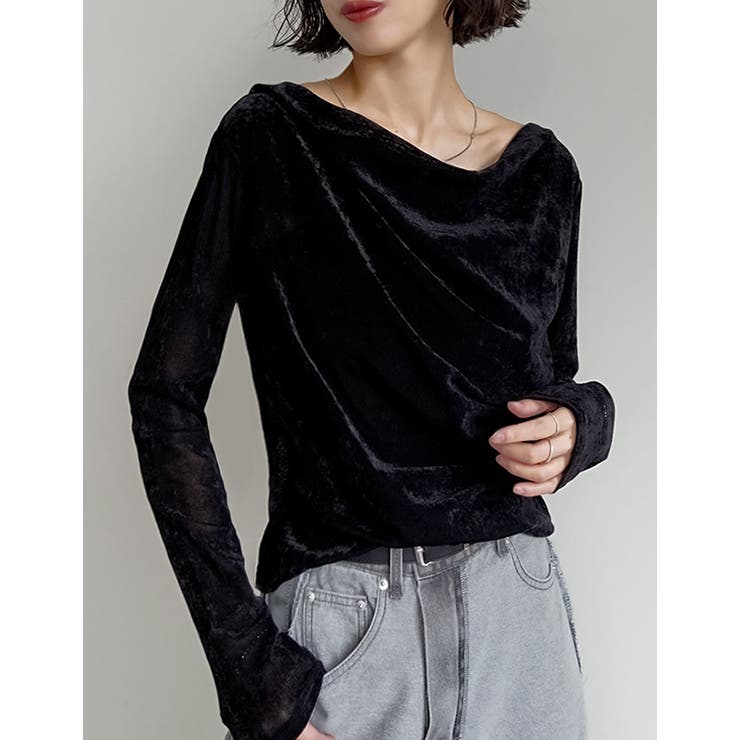 Re:EDIT シアーフロッキードレープ長袖トップス トップス shoplistselect-10402173 SHOPLIST サンプル画像2