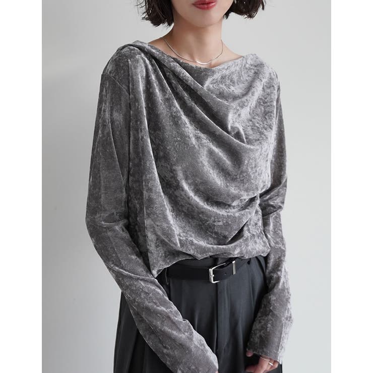Re:EDIT シアーフロッキードレープ長袖トップス トップス shoplistselect-10402173 SHOPLIST サンプル画像3