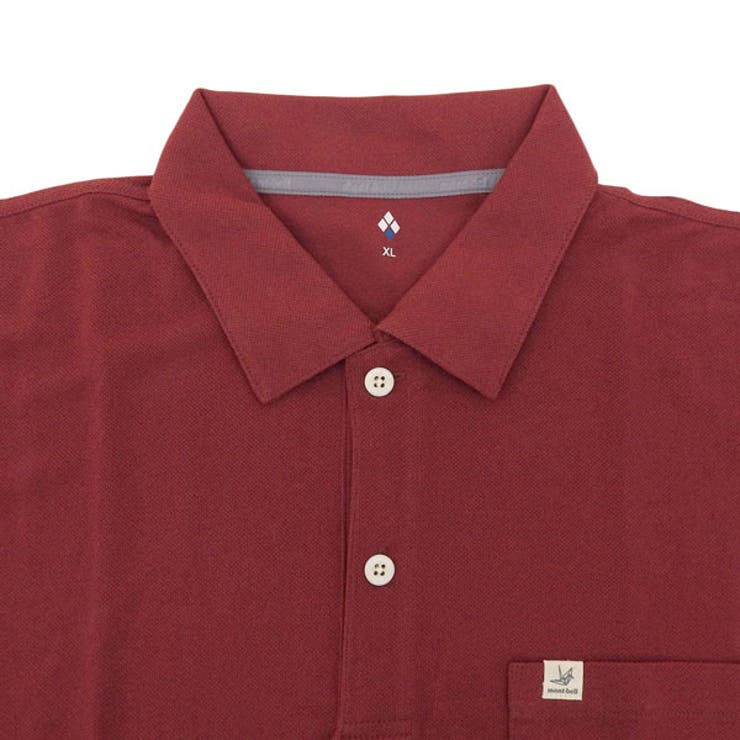 Riverall mont-bell モンベル ポロシャツ メンズ レディース XS〜XL ワインレッド WRD KAMICO ポロシャツ 紙糸プラス RXS2104802WRD mont-bell トップス 3