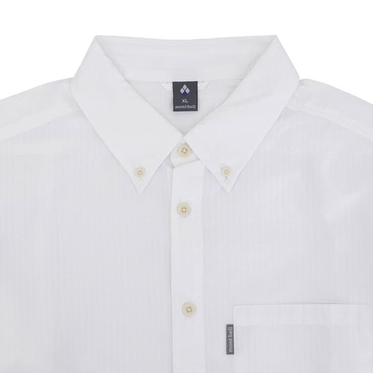 Riverall mont-bell モンベル ワイシャツ ボタンダウンシャツ メンズ 長袖 XS〜LR ホワイト WIC.ドライタッチ ロングスリーブシャツ RLR1114547WT mont-bell トップス 3