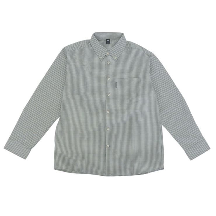 【10％OFFクーポン！3/26(木)1:59まで】Riverall mont-bell モンベル ワイシャツ ボタンダウンシャツ メンズ 長袖 XS?LR ライトグリーン WIC.ドライタッチ ロングスリーブシャツ RMR1114547LGN mont