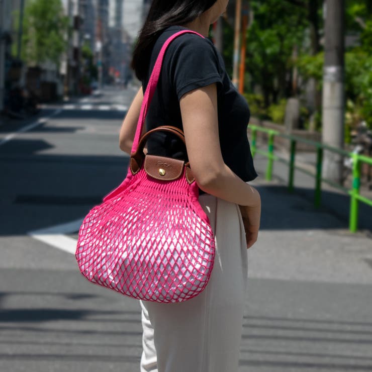 Riverall LONGCHAMP ロンシャン LE PLIAGE FILET ル プリアージュ フィレ メッシュ バッグ ショルダー バッグ Mサイズ バッグ・鞄