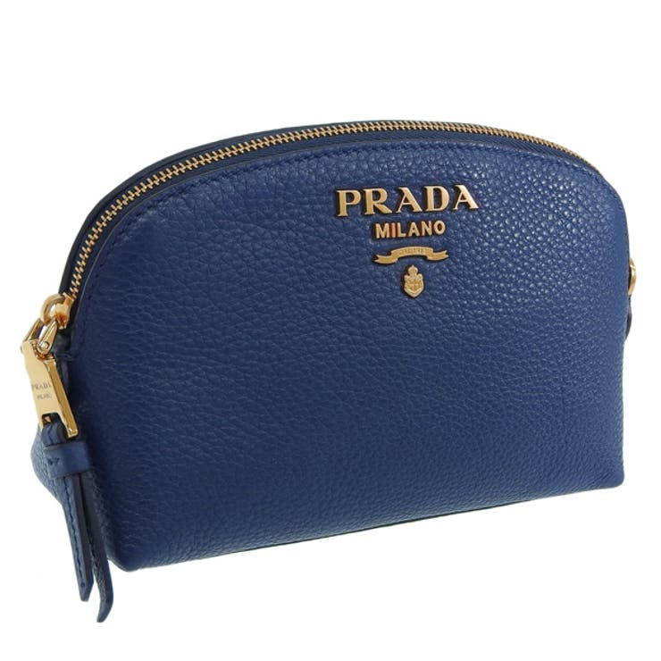 アクセサリーポーチ 【10％OFFクーポン！2/10(火)1:59まで】Riverall PRADA プラダ VITELLO DAINO ヴィッテロダイノ ポーチ 小物入れ レザー バッグ・鞄