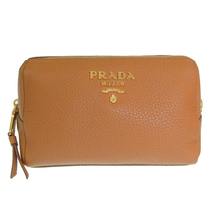 Riverall PRADA プラダ VITELLO DAINO ヴィッテロ ダイノ レザー ポーチ 小物入れ メイクポーチ バッグ・鞄 2