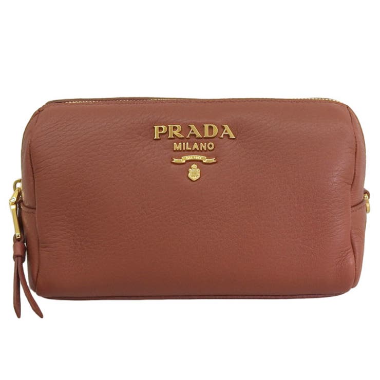 Riverall PRADA プラダ CERVO BACCA セルボ バッカ レザー ポーチ 小物入れ コスメポーチ バッグ・鞄 2