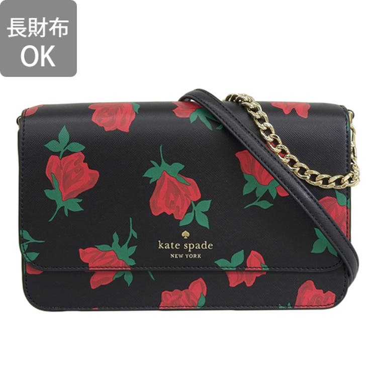 Riverall KATE SPADE ケイトスペード MADISON FLAP CROSSBODY マディソン ローズ プリント フラップ クロスボディ ハンド バッグ 斜めがけ ショルダー バッグ 2WAY レザー バッグ・鞄 2