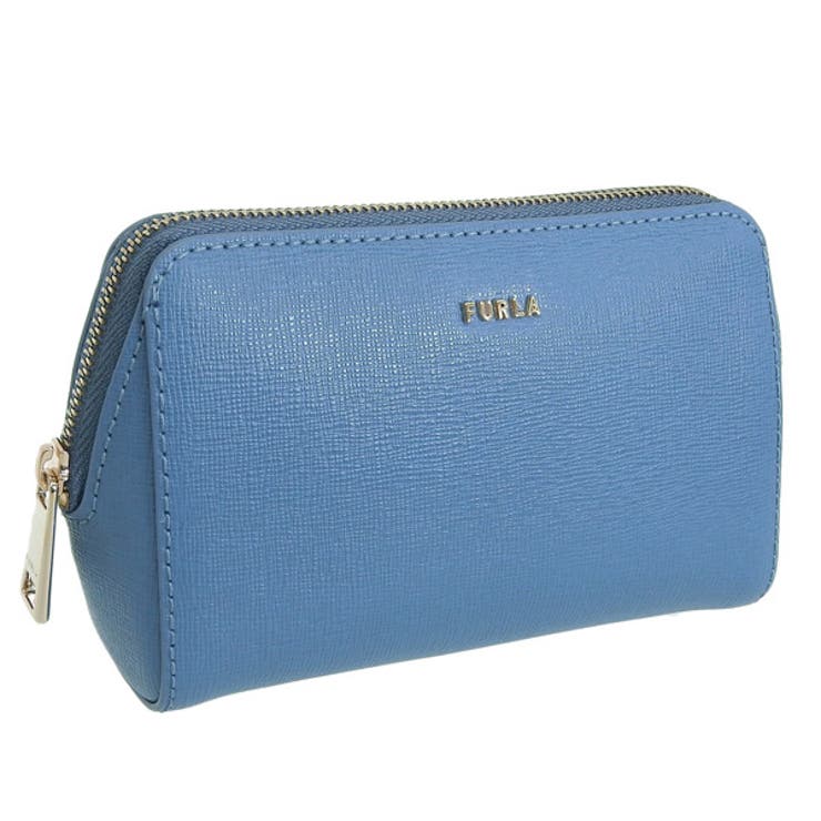 Riverall FURLA フルラ 化粧ポーチ コスメポーチ レディース アウトレット レザー ブルー エレクトラ FURLA ELECTRA COSMETIC CASE M EAW2LN1B300001246S バッグ・鞄