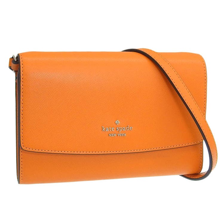 ケイトスペード  ショルダーバッグ オレンジ  Kate Spade ポシェット フラップ開閉 中古・古着通販】Kate Spade (ケイトスペード) ショルダーバッグ