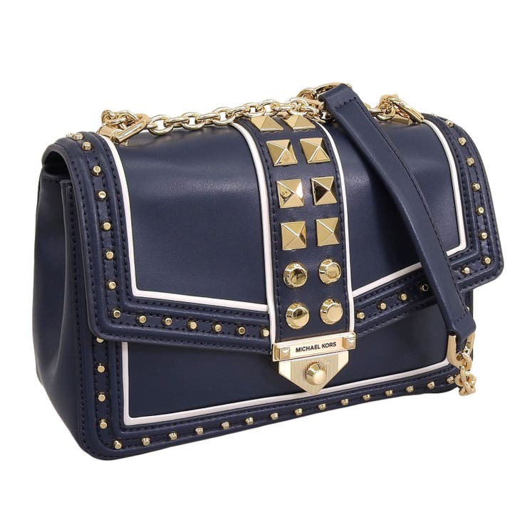 Riverall マイケルコース バッグ レディース ショルダーバッグ レザー ネイビー SOHO LG FRMEOUT CHN SHLDR 30S1G1SL7U-442 MICHAEL KORS バッグ・鞄