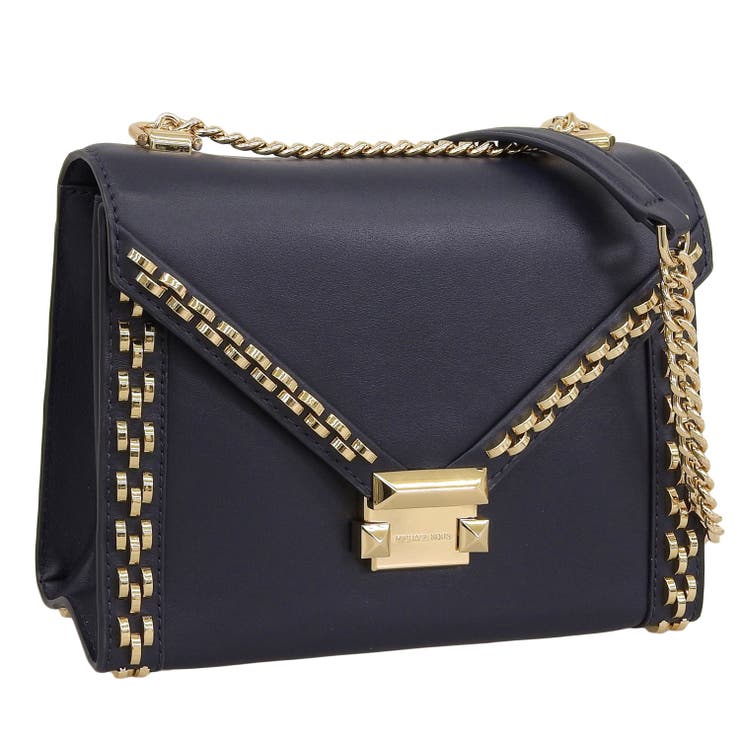 Riverall マイケルコース バッグ レディース ショルダーバッグ レザー ネイビー WHITNEY LG SHLDR 30T8GXIL3Y-414 MICHAEL KORS バッグ・鞄