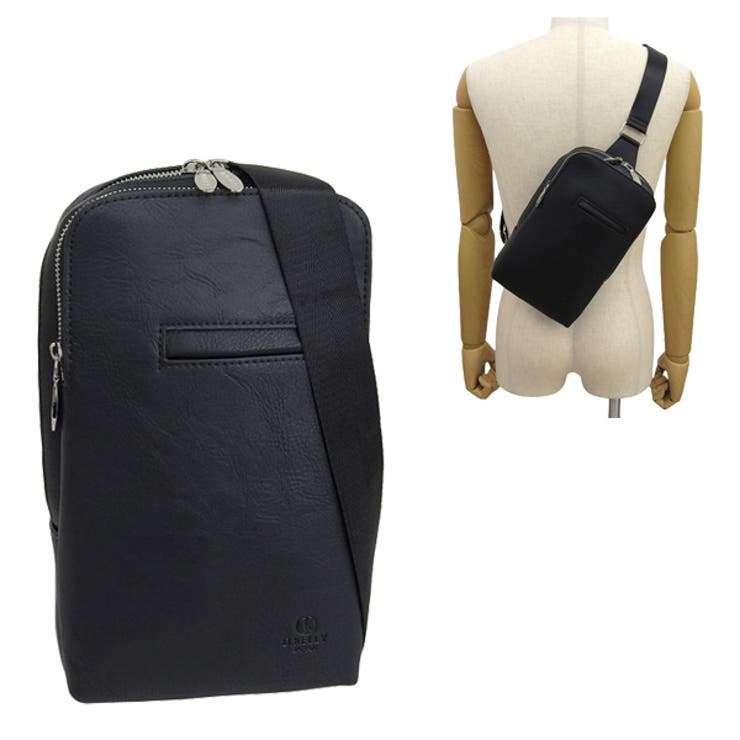 Riverall D.KELLY ディーケリー バッグ メンズ ボディバッグ オープンポケット シンプル スリム ブラック DK-4947BLACK D.KELLY バッグ・鞄