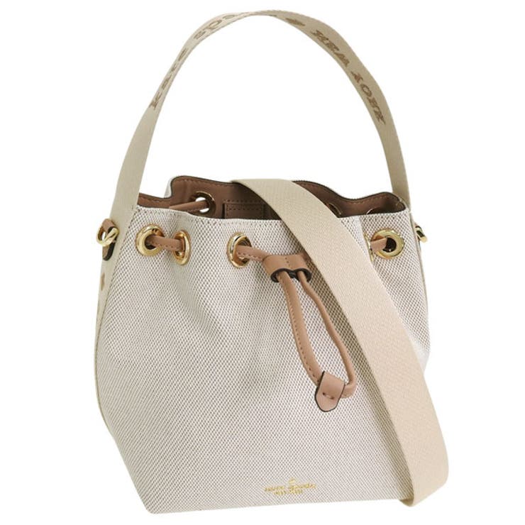 Riverall KATE SPADE ケイトスペード バッグ レディース 2WAY ショルダーバッグ ハンドバッグ アウトレット キップ キャンバス スモールバケットバッグ ベージュ KIP SM BKT KL048-960 KATE SPADE バ