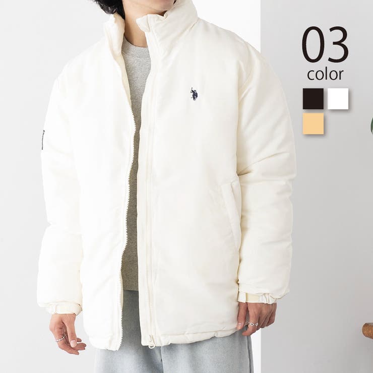 SETUP7【MEN】 【U.S. POLO ASSN.】ワンポイントロゴ ポニー刺繍 中綿ダウンジャケットPADDED JACKET アウター(コート・ジャケットなど)