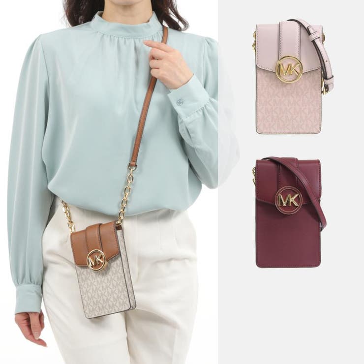 【10％OFFクーポン！1/16(金)1:59まで】Riverall MICHAEL KORS マイケルコース CARMEN スマホポーチ バッグ・鞄