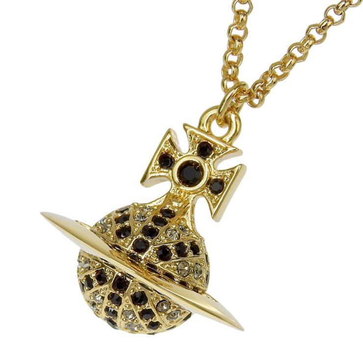 Riverall VIVIENNE WESTWOOD ヴィヴィアンウエストウッド アクセサリー レディース ネックレス アウトレット ゴールド×ブラック JACK SMALL ORB NECKLACE 6302039U02R518 VIVIENNE WE