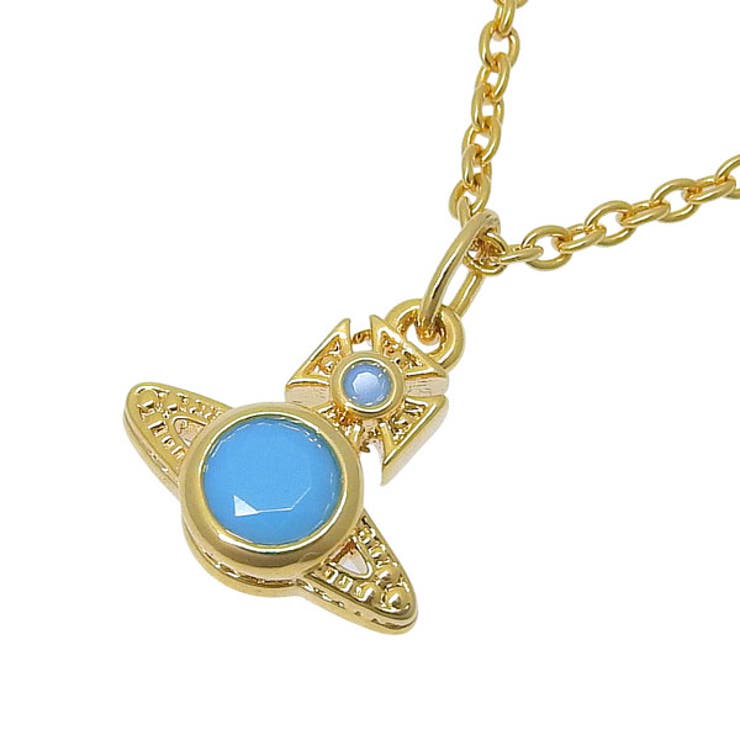 Riverall VIVIENNE WESTWOOD ヴィヴィアンウエストウッド ネックレス ペンダント アクセサリー レディース ゴールド×ブルー LONDON ORB PENDANT NECKLESS 6302027802R702 VIVIENNE