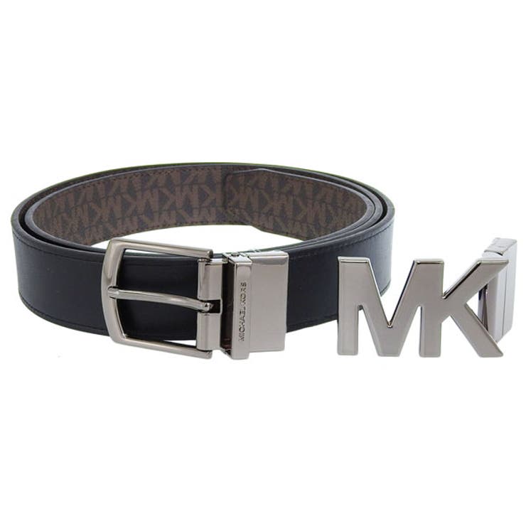 Riverall MICHAEL KORS マイケルコース ベルト メンズ リバーシブル アウトレット コーティングキャンバス レザー ブラウン シグネチャー 4IN1 MK BLT PLTFRM BX ST 36R4LBLY4B-BRNBLK MICH 3