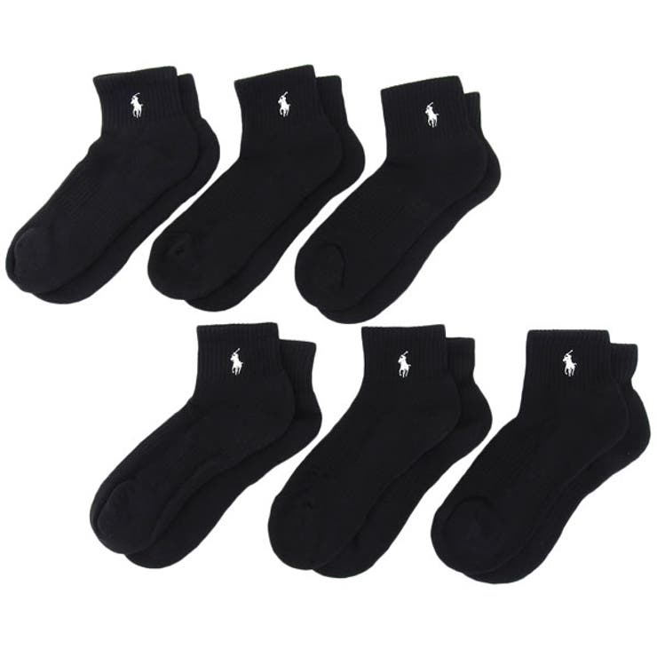 【10%OFFクーポン!11/27(木)1:59まで】Riverall RALPH LAUREN ラルフローレン 靴下 ソックス 6足セット メンズ レディース...
