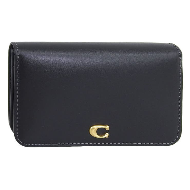 Riverall COACH コーチ カードケース レディース アウトレット レザー ブラック RFC ESS SLIM CC CR990B4BK COACH 小物