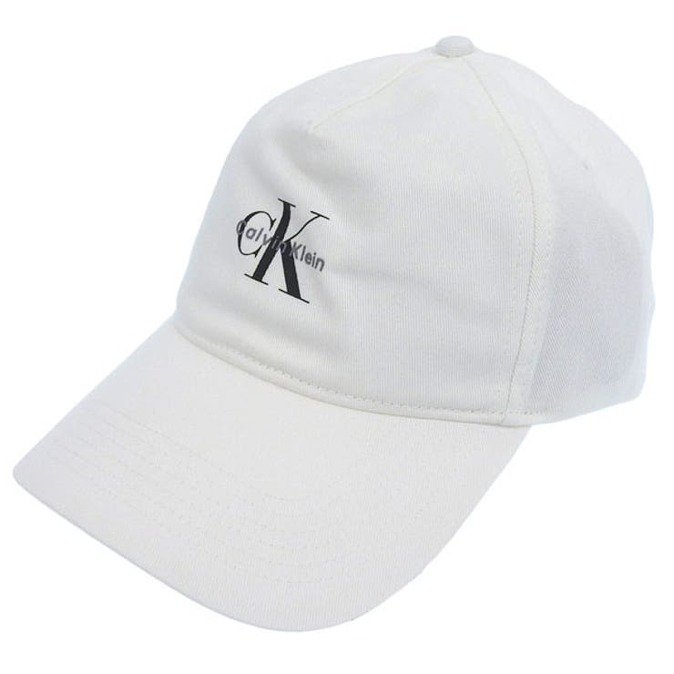 Riverall CALVIN KLEIN カルバンクライン 帽子 メンズ レディース モノロゴ プリント ベースボールキャップ ONE SIZE コットン ホワイト 4G5032G110 CALVIN KLEIN 帽子