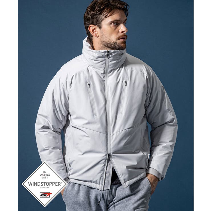 SHIFFON 1PIU1UGUALE3 RELAX × +phenix ウノピゥウノウグァーレトレ リラックス スタンドネックダウンジャケット WINDSTOPPER プロダクト by GORE-TEX LABS ウィンドストッパー ゴアテックス メ