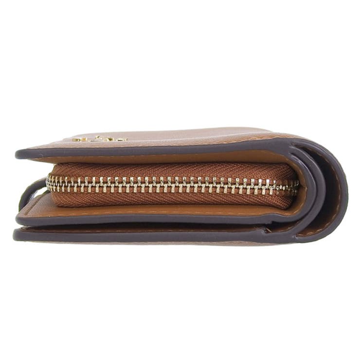 Riverall KATE SPADE ケイトスペード 財布 レディース 二つ折り財布 アウトレット レザー ブラウン マディソン スモール ミディアムコンパクトバイフォールドウォレット madison saffiano leather mediu KC 3