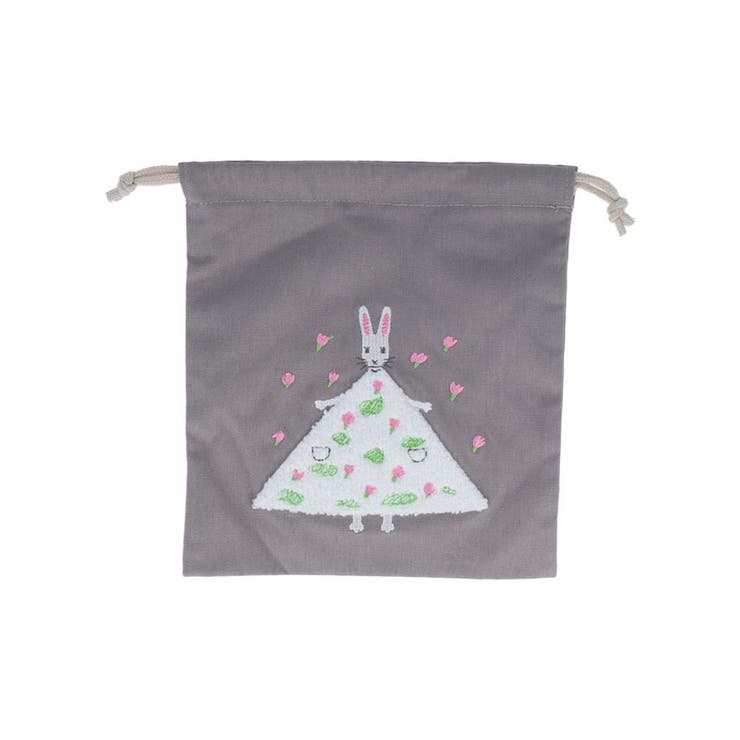 【10%OFFクーポン!11/27(木)1:59まで】cinemacollection わたしのワンピース 巾着袋 サガラ刺繍巾着 花 サンスター文具 にしまき...