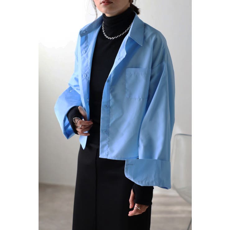 BONJOUR SAGAN 袖スリットクロップドシャツ 88-003035 トップス