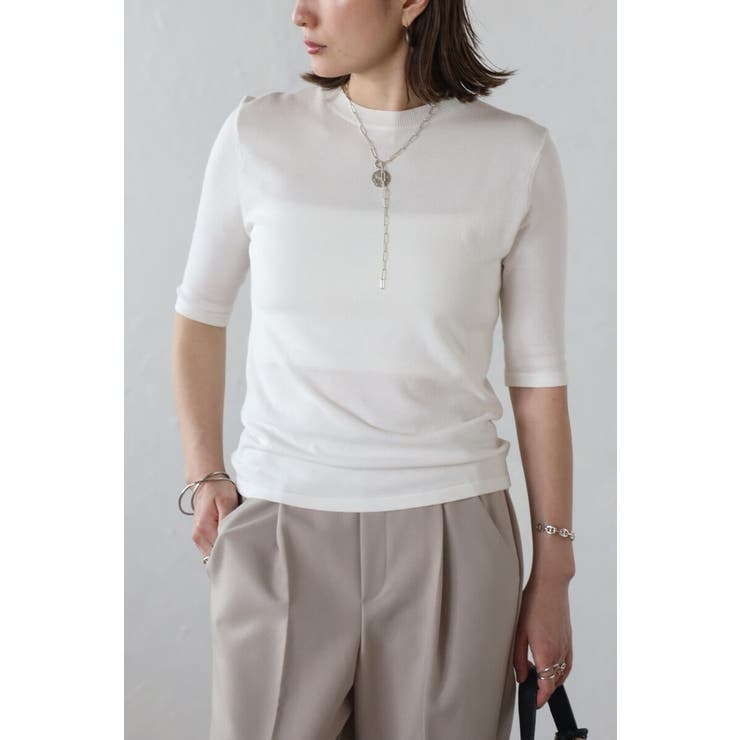 BONJOUR SAGAN 接触冷感ダイバーニットT 77-003754 トップス