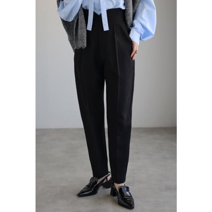 BONJOUR SAGAN ハイウエストテーパードパンツ 77-003553 パンツ・ズボン