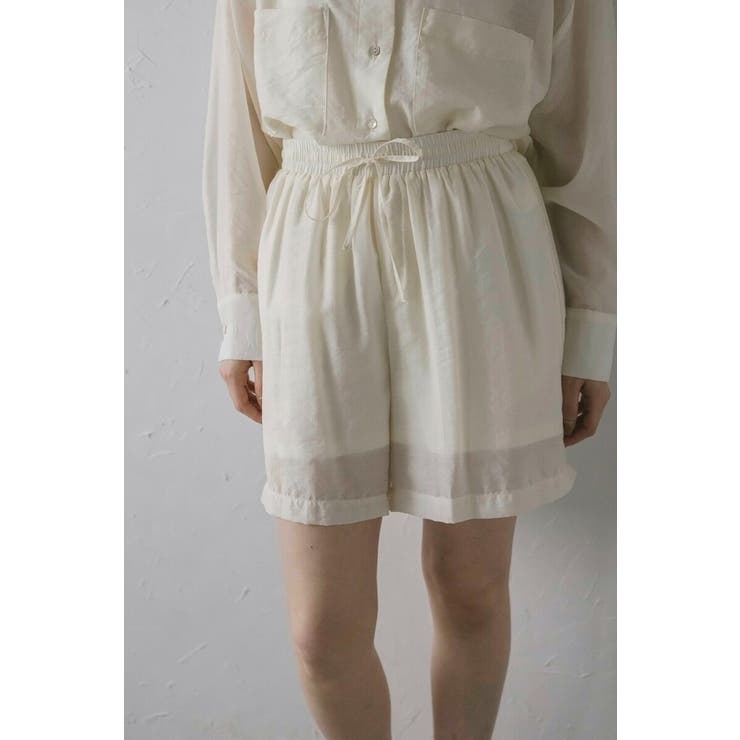 BONJOUR SAGAN sheer short pants / 裏地付きシアーショートパンツ / セットアップ可能 77-003984 パンツ・ズボン